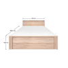 Postel 140, dub sonoma, TOPTY TYP 44
