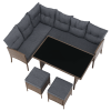 Zahradní ratanový set, přírodní/světle šedá, RANDI