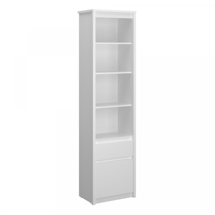 Otevřený regál 1D1S, bílá, ERODIN Otevřený regál 1D1S, bílá, ERODIN