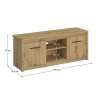 TV stolek 2D/125, dub artisan, AIRON TV stolek 2D/125, dub artisan, AIRON