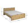 Postel, 160x200, dub artisan, AIRON Postel, 160x200, dub artisan, AIRON