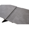 Jídelní rozkládací stůl, beton/černá, 160-200x90 cm, MAJED