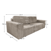 Rozkládací pohovka, šedobéžová Taupe, HARPERA BIG SOFA Rozkládací pohovka, šedobéžová Taupe, HARPERA BIG SOFA