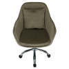 Kancelářské křeslo, šedohnědá Taupe Velvet látka/chrom, KLIAN