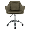 Kancelářské křeslo, šedohnědá Taupe Velvet látka/chrom, KLIAN