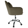 Kancelářské křeslo, šedohnědá Taupe Velvet látka/chrom, KLIAN