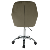 Kancelářské křeslo, šedohnědá Taupe Velvet látka/chrom, KLIAN