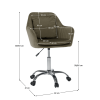 Kancelářské křeslo, šedohnědá Taupe Velvet látka/chrom, KLIAN