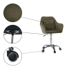 Kancelářské křeslo, šedohnědá Taupe Velvet látka/chrom, KLIAN