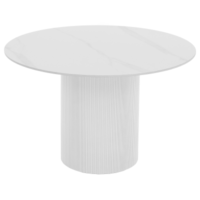 Jídelní stůl, bílý mramor/MDF, průměr 120 cm, MAHIR TYP 1 Jídelní stůl, bílý mramor/MDF, průměr 120 cm, MAHIR TYP 1