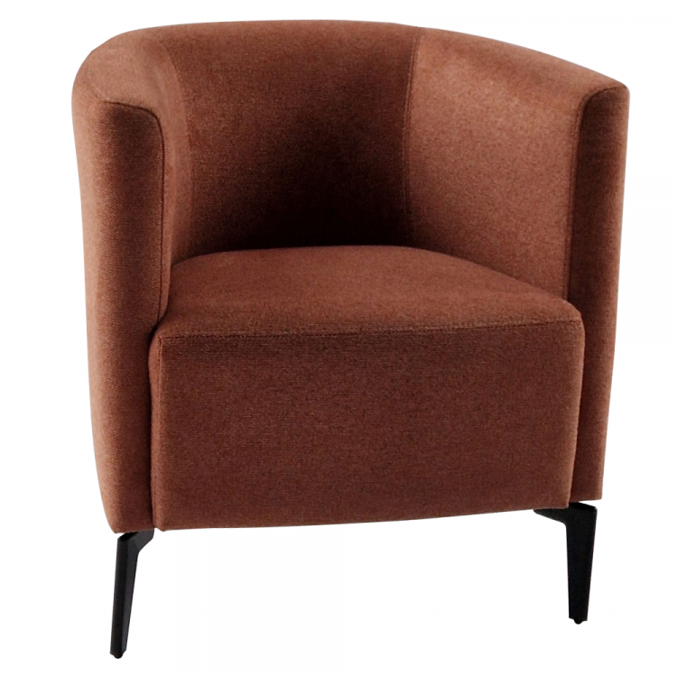 Designové křeslo, terakota/černá, KAPY Designové křeslo, terakota/černá, KAPY