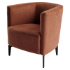 Designové křeslo, terakota/černá, KAPY Designové křeslo, terakota/černá, KAPY