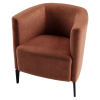 Designové křeslo, terakota/černá, KAPY Designové křeslo, terakota/černá, KAPY