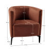 Designové křeslo, terakota/černá, KAPY Designové křeslo, terakota/černá, KAPY