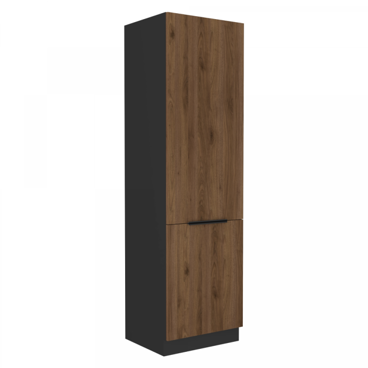 Vysoká skříňka, ořech okapi/černá, MENZO 60 DK-210 2F