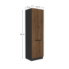 Vysoká skříňka, ořech okapi/černá, MENZO 60 DK-210 2F