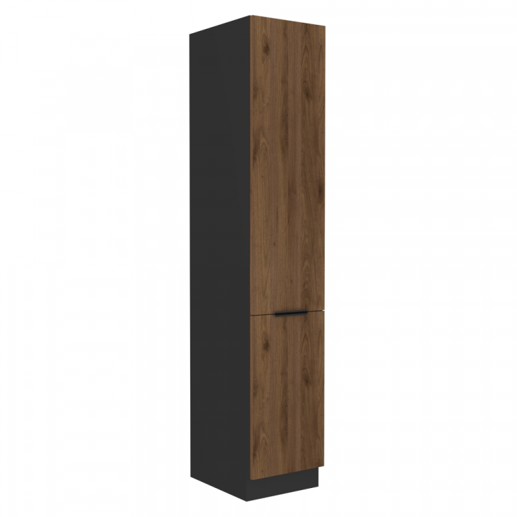 Vysoká skříňka, ořech okapi/černá, MENZO 40 DK-210 2F