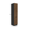 Vysoká skříňka, ořech okapi/černá, MENZO 40 DK-210 2F