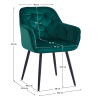 Designové křeslo, zelená Velvet látka, FEDRIS NEW Designové křeslo, zelená Velvet látka, FEDRIS NEW