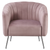 Designové křeslo, růžová Velvet látka/chrom-stříbrný, BAGY Designové křeslo, růžová Velvet látka/chrom-stříbrný, BAGY