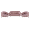 Designové křeslo, růžová Velvet látka/chrom-stříbrný, BAGY Designové křeslo, růžová Velvet látka/chrom-stříbrný, BAGY