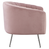 Designové křeslo, růžová Velvet látka/chrom-stříbrný, BAGY Designové křeslo, růžová Velvet látka/chrom-stříbrný, BAGY