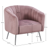Designové křeslo, růžová Velvet látka/chrom-stříbrný, BAGY Designové křeslo, růžová Velvet látka/chrom-stříbrný, BAGY