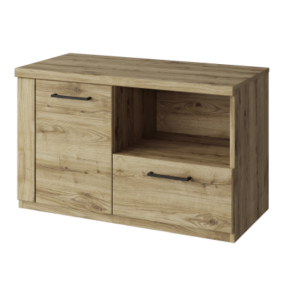 Dveřový botník DORSI se zásuvkou. Dub navarra