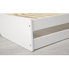 Rozkládací postel FLOPY 90x200 s přistýlkou včetně roštů. Masiv bílá